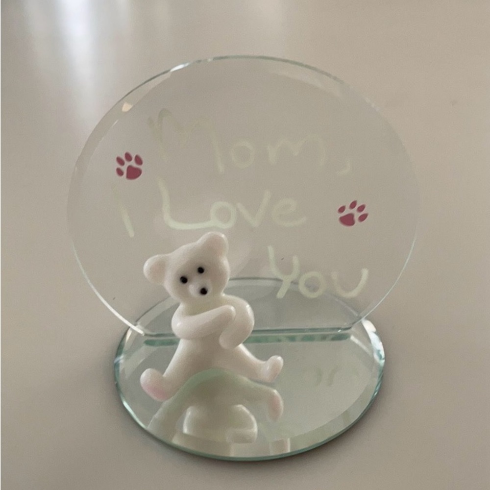 Glass Baron c. 2004 “I love you Mom” Figurine